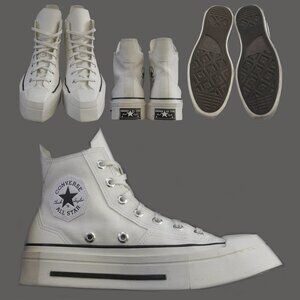 Converse Chuck 70 De Luxe Squared Hi Women’s Shoes US 8.5 UK 6.5 EUR 39.5, White